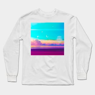 AM LoFi chromatic clouds Long Sleeve T-Shirt
